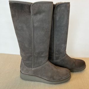 UGG Kara Classic Tall Slim Wedge Boot, Grey, 11